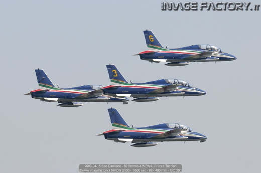 2009-04-15 San Damiano - 50 Stormo 425 PAN - Frecce Tricolori